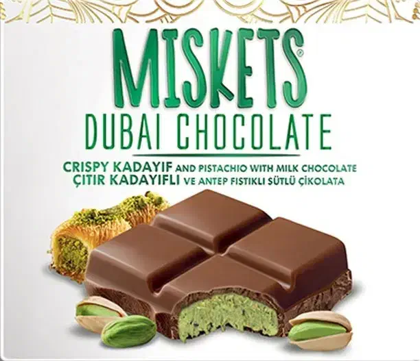 شکلات دبی Dubai Chocolate برند Misket