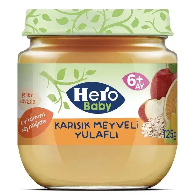 پوره میوه طعم مخلوط میوه و جودوسر هروبیبی 125گرم