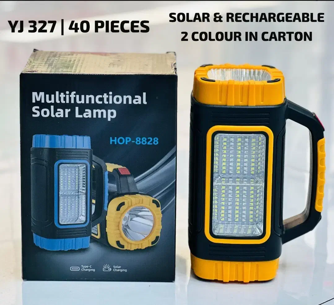چراغ دستی دارای پنل خورشیدی HOP-8828