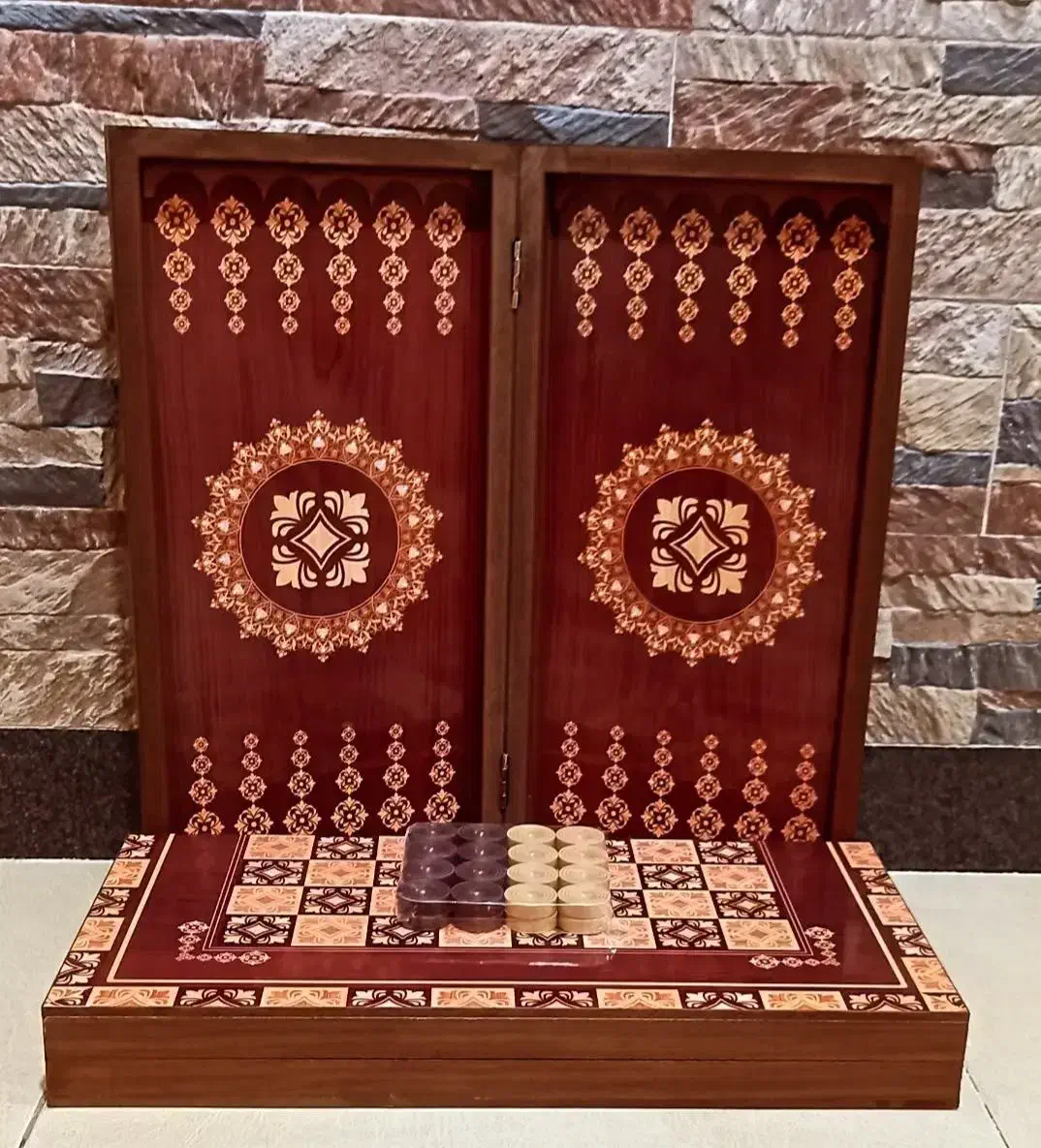 تخته نرد ام دی اف چاپی و روکش چرمی درجه 1