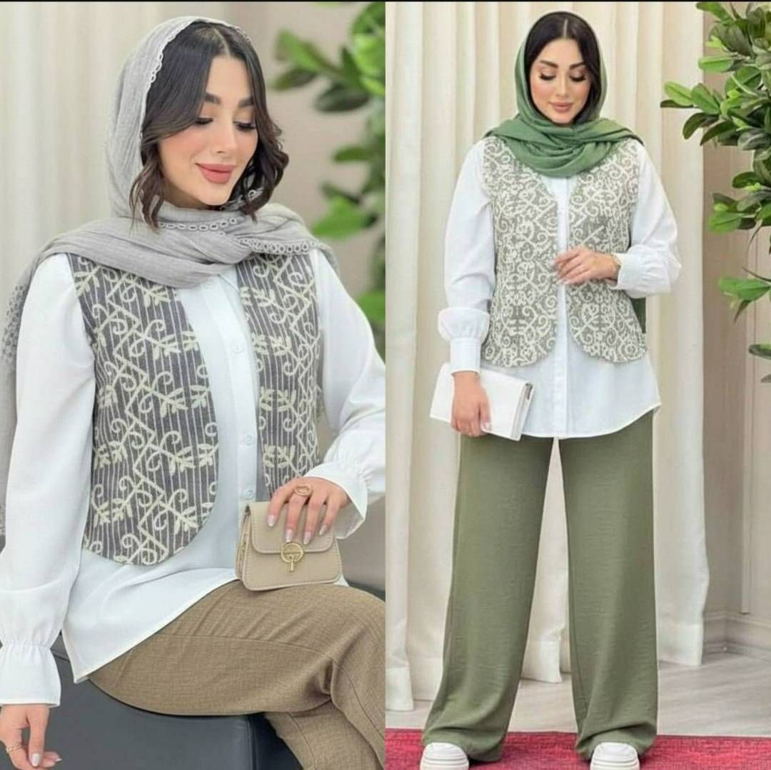 سه تیکه شومیز جلیقه و شلوار