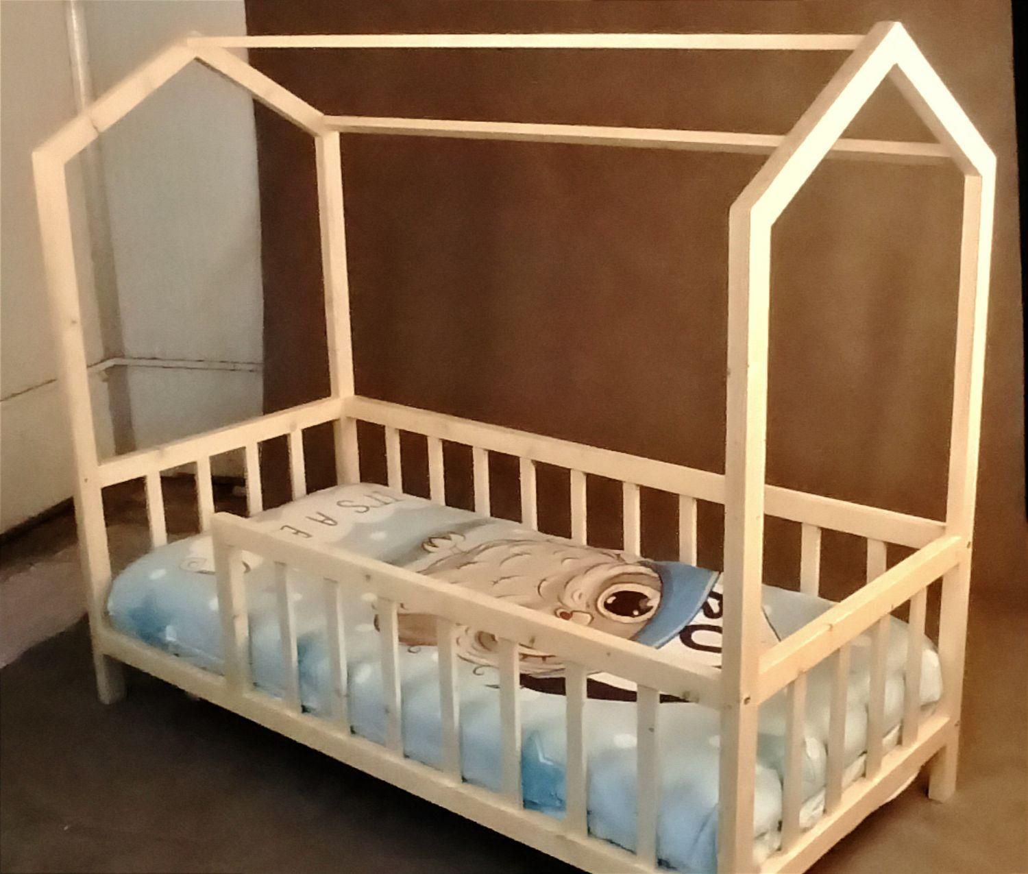 کلبه تخت (تختخواب) چوبی کودک مدل آفتاب