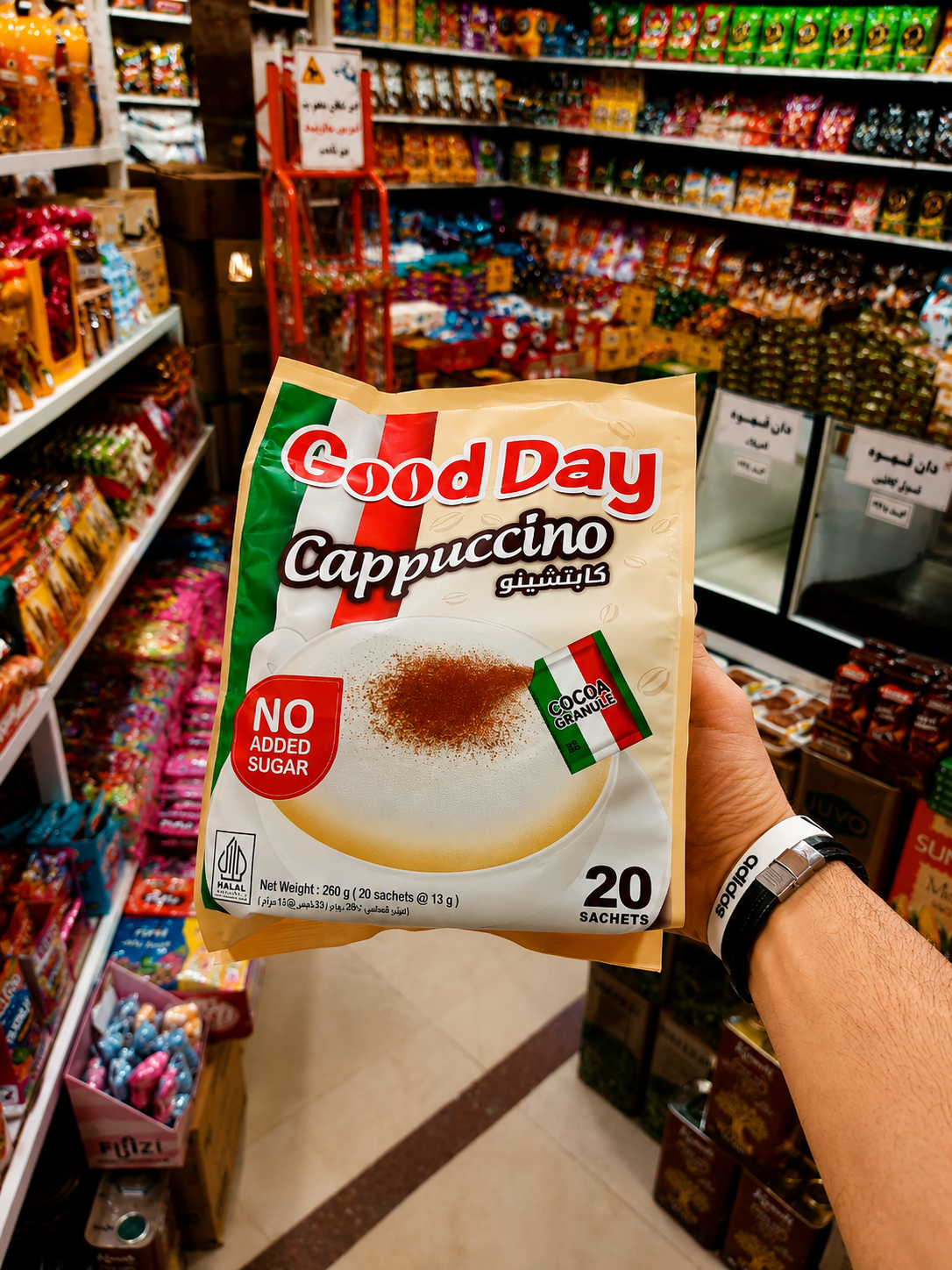 کاپوچینو Good Day رژیمی بدون شکر. ایستگاه شکم