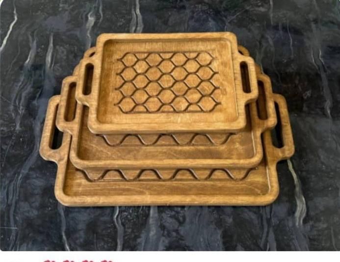 سینی چوبی مزه پذیرایی تخته سرو ظروف سرو چوبی