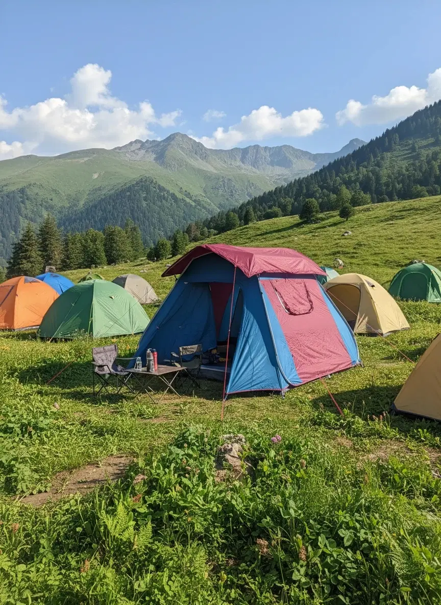 چادر مسافرتی کلبه ای حرفه ای جدید جا بخاری دار