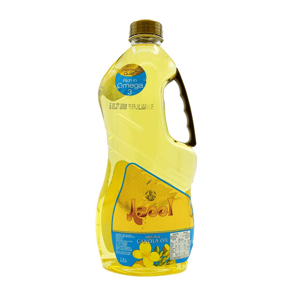 روغن مایع کانولا اصیل ASEEL اماراتی حجم 1.5 لیتر